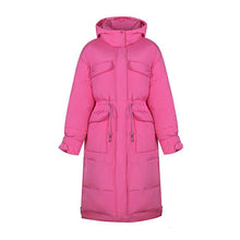 Load image into Gallery viewer, Autumn Winter Thicken Warm Parka Women Casual Solid Color Big Pocket Loose Long Hooded Coat Jackets Outwear