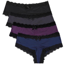 Load image into Gallery viewer, Charmleaks Women Underwear Thong Lace G String Sexy Panties Tanga Briefs Lingerie Cozy 4 Pack