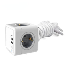 Load image into Gallery viewer, Sopend PowerCube Socket Power StripPlug Wall with 4 Outlets 2 USB One Switch Type C Ports 1.5m Extension Cable Multi Charger