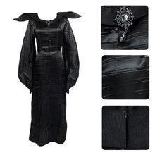 Load image into Gallery viewer, Movie Maleficent Devil Cosplay Costume Halloween Women Black Long Gown Evil Wicked Queen Gown with Horns