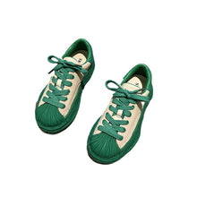 Load image into Gallery viewer, Shell Toe Dissolved Shoes for Women Spring Leisure Platform White Shoes Ins Trendy Clunky Sneakers for Women