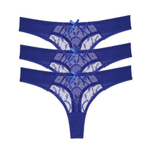 Load image into Gallery viewer, Julexy Lace Thongs S M L XL Panties for Women Solid Sexy Lace Underwear