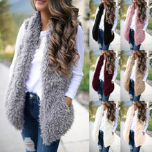 Load image into Gallery viewer, Ladies Women Sexy Lady Faux-Fur' Solid Casual Sleeveless Warm Vest Waistcoat