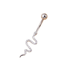 Load image into Gallery viewer, Sun Moon Butterfly Snake Pendant Stainless Steel Navel Stud
