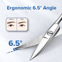 Load image into Gallery viewer, LLANO Facial H Scissor Eyebrow brush Professional Stainless Steel Mustache Nose H Beard Eyebrows Eyelashes Trimmin