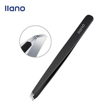 Load image into Gallery viewer, Llano Black Eyebrow Tweezer Hairs Puller Stainless Steel Eye Brow Clips Eyelash Removal Makeup Tools