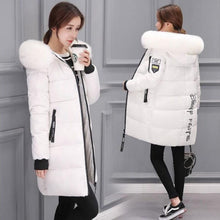 Load image into Gallery viewer, 2023 Winter Women's Cotton-padded Jacket Mid-length Large Fur Collar Plus Fleece Down Padded Jacket Padded Coat