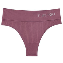 Load image into Gallery viewer, High Waist Seamless Thongs Women Soft T-back Panties M-2XL G-string Underwear Ladies Letter Bikini Underpants Female Lingerie