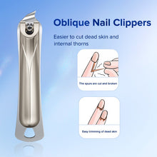 Load image into Gallery viewer, LLANO Nail Clippers Stainless Steel Clipper Fingernail Cutter Manicure Tools Trimmer