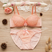 Load image into Gallery viewer, Bras for Women Brassiere Push Up Bra Lace Gather Bralette with Wrapped Bow Knot Underwear