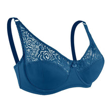 Load image into Gallery viewer, Queenral Sexy Bra Lace Adjustable Bra With Steel Rings Gathering Top Support Breathable Large Size Women's Underwear