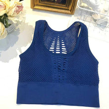 Load image into Gallery viewer, Women Sports Bra Sexy Mesh Breathable Sports Top Push Up Female Gym Fitness Sports Underwear Female