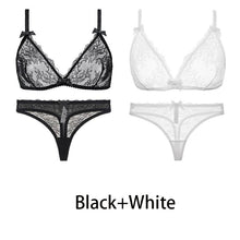 Load image into Gallery viewer, Varsbaby Sexy Transparent Underwear Bra Set 2Pcs