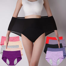 Load image into Gallery viewer, 4Piece/Lot Large Mesh Breathable Before and After Menstruation Leak-Proof Pants Medium and High Waist Underwear for WomenPanties