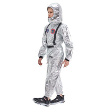 Load image into Gallery viewer, Silver Spaceman Jumpsuit Boys Astronaut Costume for Kids Halloween Cosplay Children Pilot Carnival Party Fancy Dress