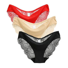 Load image into Gallery viewer, Women Lace Panties Seamless Cotton Panty Hollow Briefs Underwear 3pcs/lot