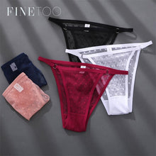 Load image into Gallery viewer, 3PCS/Set Sexy Floral Transparent Women Thongs G-string Lingerie Lace Panties Low-Waist Femme Girls Briefs Mesh Panties M-2XL