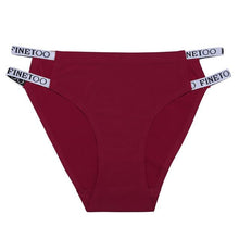 Load image into Gallery viewer, Seamless Underwear Women's Panties Letter Waisted Sexy Briefs Low-Rise Female Underpants Ice Silk Panties for Ladies Lingerie