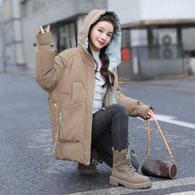 Load image into Gallery viewer, Autumn Winter Thicken Warm Parka Women Solid Color Loose Puffer Big Pocket Hooded Coat Jackets Outwear