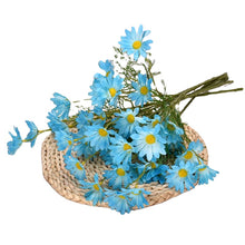 Load image into Gallery viewer, 5 Head White Daisy Artificial Flowers Long Branch Bouquet for Home Wedding Garden Decoration DIY Bridal Silk Fake Flower