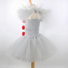 Load image into Gallery viewer, Joker Pennywise Tutu Dress for Girls Kids Cosplay Clown Costume Children Halloween Fancy Dresses Baby Girl Birthday Party Outfit Gray Tulle Clothes