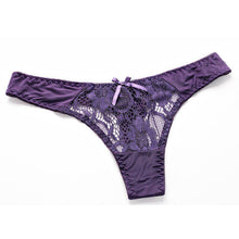 Load image into Gallery viewer, Julexy Lace Thongs S M L XL Panties for Women Solid Sexy Lace Underwear