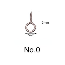 Load image into Gallery viewer, Screws 50 Pcs Eye Screws DIY Jewelry Wood Products Processing Hardware Fasteners Screws Wholesale 6 Models Optional Screw Rings
