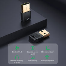 Load image into Gallery viewer, USB Bluetooth 5.0 Transmitter Receiver Adapter Dongle Aptx for Wireless Headphone PC Computer Speaker Mouse Music CRS Audio