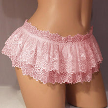 Load image into Gallery viewer, Women Lace Panties with Ruffles Sexy Underwear Thong Panties Skirt Lace Lingerie Frill Panties