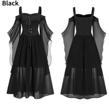 Load image into Gallery viewer, Halloween Dress Masquerade Gothic Victorian Maxi Dress Vintage Lace-up Dress Stylish Cosplay Ball Gown Halloween Costume Medieval Butterfly Sleeve