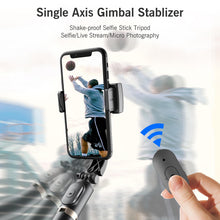 Load image into Gallery viewer, Extendable Wireless BT Selfie Stick Handheld Gimbal Stabilizer Tripod with Detachable Remote Contro