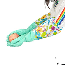 Load image into Gallery viewer, Rubber Gloves Kitchen Waterproof Gloves Cleaning Household Gloves Winter Warm Dishwashing Gloves