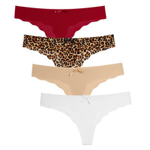 Load image into Gallery viewer, 4pcs Women G-String Sexy Underwear Ladies Panties Fashion Seamless Bikini Lingerie T-back New Low Waist Female Thong