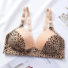 Load image into Gallery viewer, Women's Leopard Patchwork Adjustable Shoulder Strap Bra Ladies Casual Breathable Underwear