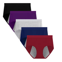 Load image into Gallery viewer, 5Pcs Plus Size XS-XXXL Leak Proof Menstrual Panties Physiological Pants Women Underwear Brathable Cotton Briefs