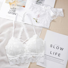 Load image into Gallery viewer, Women Underwear Sets Lace Panties Seamless Backless Sexy Vest Bralette Push Up Bra Lingerie