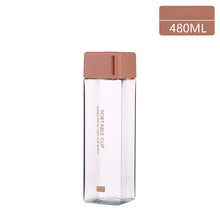 Load image into Gallery viewer, Water Bottle Square Water Student Shatter Proof Plastic Pc Transparent Gift Cup
