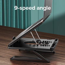 Load image into Gallery viewer, Foldable Laptop Stand with Heat-Vent Portable Adjustable Notebook Riser for 12-17 Inch Laptop Computer Macbook Holder