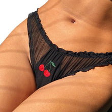Load image into Gallery viewer, Lady Sexy Lace Lingerie Temptation Low-waist Panties Fruit Embroidery Female Transparent Briefs Seamless Sweet Girl Underpants