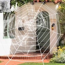 Load image into Gallery viewer, 1.5m Stretchy Spider Web Halloween Cobweb Terror Party Decoration Haunted Handing Room House Halloween Decoration for Home Yard