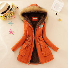 Load image into Gallery viewer, Winter Womens Warm Coat Hooded Jacket Slim Winter Outwear Coats