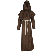 Load image into Gallery viewer, Halloween Cosplay Costume Medieval Monk Costume Monk Robe Wizard Costume Clerical Dress Christian