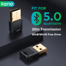 Load image into Gallery viewer, USB Bluetooth 5.0 Transmitter Receiver Adapter Dongle Aptx for Wireless Headphone PC Computer Speaker Mouse Music CRS Audio