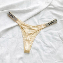 Load image into Gallery viewer, Sexy Women Pantie Crystal Rhinestone Underwear Thongs Low Rise Fitness Gym UnderwearPanties