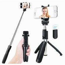 Load image into Gallery viewer, 3 In 1 Handheld Tripod Bluetooth Controller Selfie Stick Extendable Monopod Tripod for Apple Android