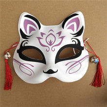 Load image into Gallery viewer, Fox Mask with Tassels&Bell Non-toxic Cosplay Hand Painted 3D Fox Mask Costumes Props Accessories