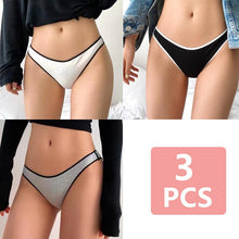 Load image into Gallery viewer, Flarixa 3PCS Low-Rise Women's Cotton Panties Briefs Simple Soft Sexy Underwear Ladies Underpants Solid Color Girls Panties M-XL