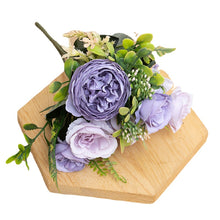 Load image into Gallery viewer, Silk Artificial Rose Flowers Cheap Autumn Decoration White Wedding Home Christmas Fall Fake Flower Bouquet Craft Wreath Supplies