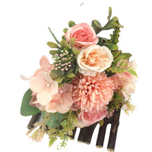 Load image into Gallery viewer, Pink silk hydrangeas artificial flowers wedding flowers for bride hand silk blooming peony fake flowers white home decoration