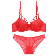 Load image into Gallery viewer, Varsbaby Ladies Sexy Lightweight Sheer Mesh Adult Bra Panties Set